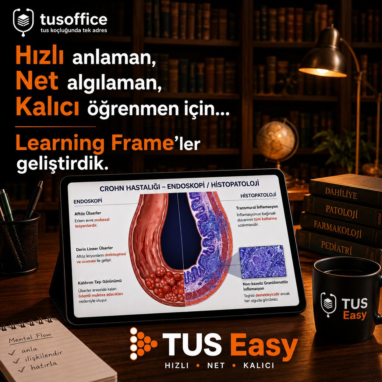 TUS Easy Frame’in yatay tablet görünümü